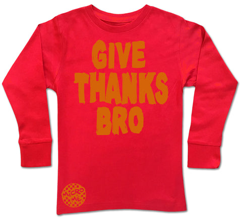 Give Thanks Bro LS, Red (Infant, Toddler, Youth)