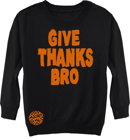 Give Thanks Bro Sweater, Black (Toddler, Youth)