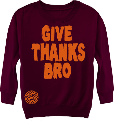 Give Thanks Bro Sweater,  Maroon(Youth)