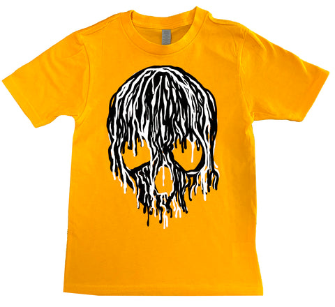 Signature Drip Skull Tee, Gold (Infant, Toddler, Youth, Adult)