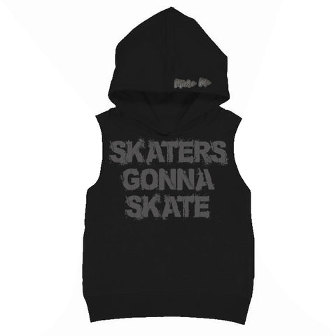 Skaters Gonna Skate Fleece Muscle Tank, Black (Toddler, Youth, Adult)