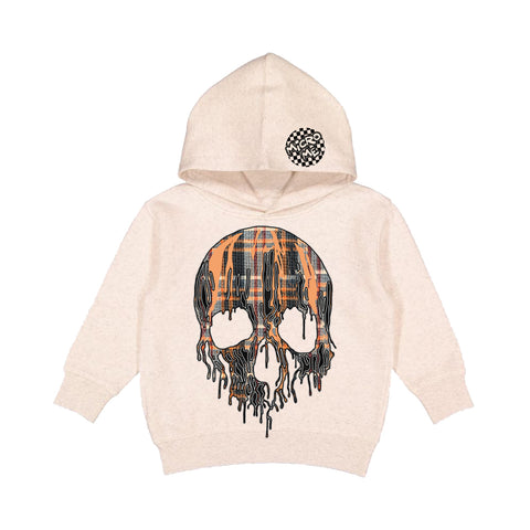 Halloween Drip Skull Hoodie, Natural  (Toddler, Youth, Adult)