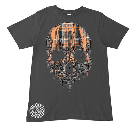 Halloween Drip Skull Tee, Charcoal (Infant, Toddler, Youth, Adult)