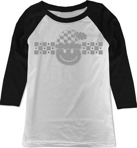 Happy Checkers Raglan, W/B (Infant, Toddler, Youth)