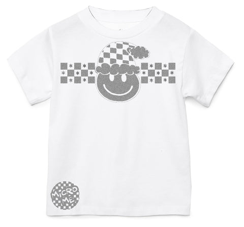 Happy Checkers Tee, White  (Infant, Toddler, Youth, Adult)