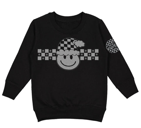 Happy Checkers Sweater, Black (Toddler, Youth, Adult)