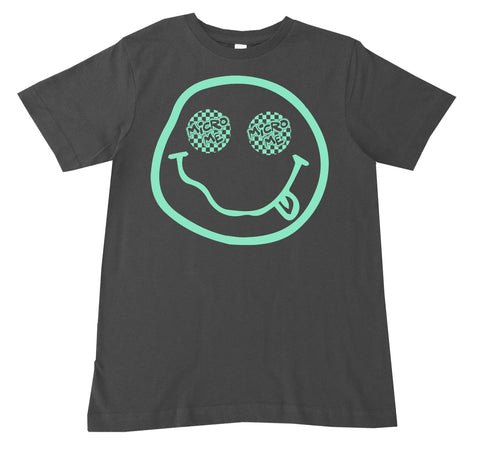 Happy Logo Tee, Charcoal  (Infant, Toddler, Youth, Adult)
