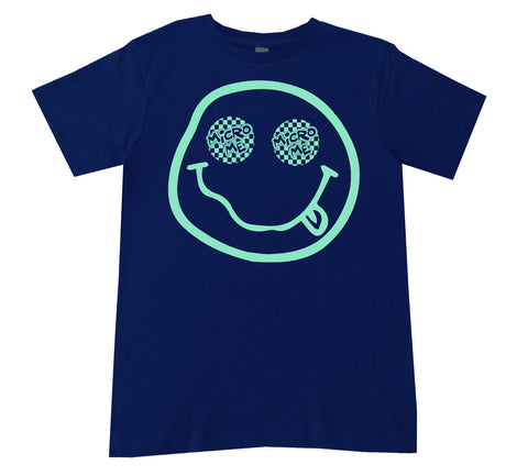 Happy Logo Tee, Navy  (Infant, Toddler, Youth, Adult)