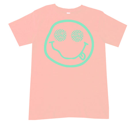 Happy Logo Tee, Peach  (Infant, Toddler, Youth, Adult)