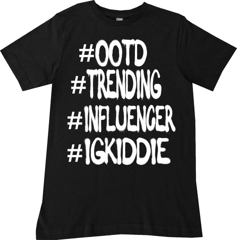 Small Shop Hashtags Tee, Black- ( Infant, Toddler, Youth)