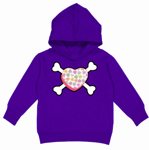 Convo Hearts COLLAB- Heart Bones Hoodie, Purple(Toddler, Youth)