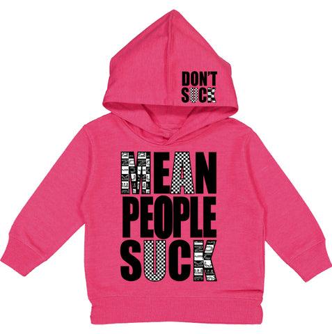 Mean People Suck Hoodie, Hot Pink (Toddler, Youth)
