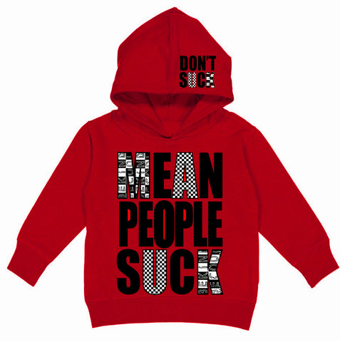 Mean People Suck Hoodie, Red (Toddler, Youth)