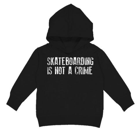Skateboarding Is Not A Crime Hoodie, Black (Toddler, Youth)