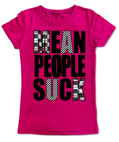Mean People Suck Fitted Tee, Hot Pink (Infant, Toddler, Youth)
