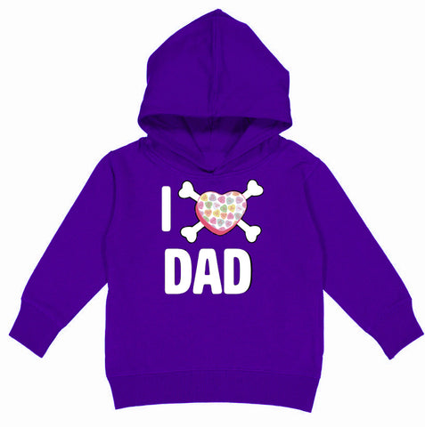 Convo Hearts COLLAB-Love Dad Hoodie, Purple(Toddler, Youth)