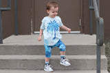 Drip Palm Tee, Lt. Blue  (Infant, Toddler, Youth, Adult)