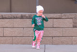 Candy Cane Cutie Long Sleeve Shirt, Heather Green (Infant, Toddler, Youth)
