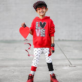 LOVE Hearts  Hoodie, Red (Toddler, Youth, Adult)