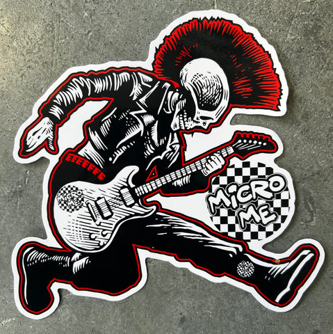 Punk Skelly Sticker, 5 inch