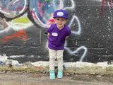 White Patch Tee, Purple  (Infant, Toddler, Youth, Adult)