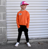Classic Patch  LS Shirt, Orange  (Toddler, Youth , Adult)