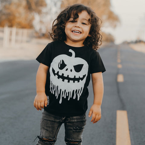 *Drip Pumpkin Tee, Black (Infant, Toddler, Youth, Adult)