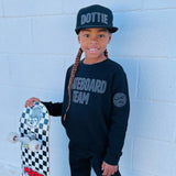 *Separates Crew Sweatshirt, BLACK, Multiple Options (Toddler, Youth, Adult)