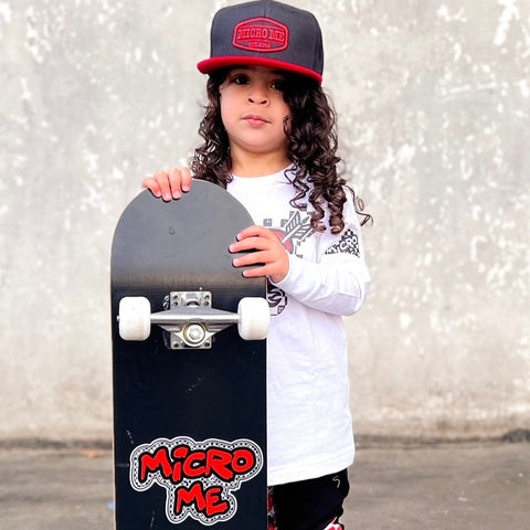 *Black/Red Snapback-Red Patch (Child)
