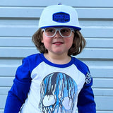 *LIDZ-White/Royal  Royal Patch Snapback (Child)