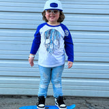 *LIDZ-White/Royal  Royal Patch Snapback (Child)