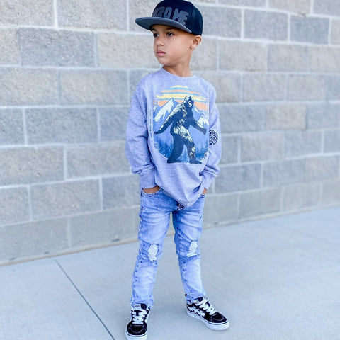 *Sasquatch Mtn. Long Sleeve Shirt, Heather (Infant, Toddler, Youth, Adult)