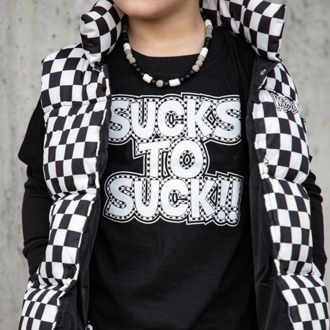 *Sucks To Suck LS Shirt, Black (Infant, Toddler, Youth , Adult)