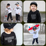 *Separates Crew Sweatshirt, BLACK, Multiple Options (Toddler, Youth, Adult)