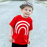 Over the Rainbow Tee, Red (Infant, Toddler, Youth, Adult)