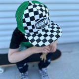 *Checker/Green  Classic Patch Trucker (Child)