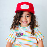 *RED Snapback, W/W Patch (Infant/Toddler, Child, Adult)
