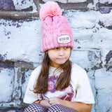 Dusty Rose Peach Patch Beanie, (MEDIUM)