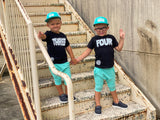 CB-**FOUR Checker Bday Tee, Black (Infant,Toddler,Youth)