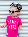 MAMA'S Girl Tee  Shirt, HOT PINK (Infant, Toddler, Youth, Adult)