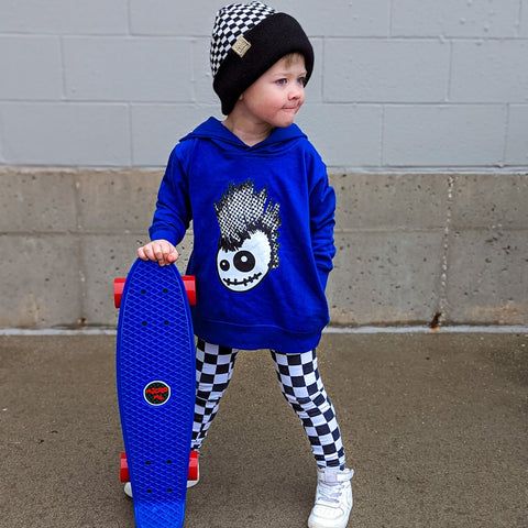*Skully Checks Hoodie, Royal (Toddler, Youth, Adult)
