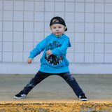 *N.Am. Sasquatch Hoodie, Turq (Toddler, Youth, Adult)