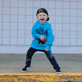 *N.Am. Sasquatch Hoodie, Turq (Toddler, Youth, Adult)