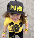 **PUNK/Yellow Ink Snapback, SILK Black (Infant/Toddler, Child, Adult)