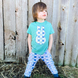 Bunny Checks Tee, Saltwater  (Infant, Toddler, Youth, Adult)
