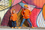 Classic Patch  LS Shirt, Orange  (Toddler, Youth , Adult)