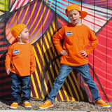 Classic Patch  LS Shirt, Orange  (Toddler, Youth , Adult)