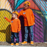 Classic Patch  LS Shirt, Orange  (Toddler, Youth , Adult)