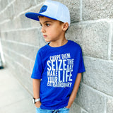 *Carpe Diem Tee, Royal  (Infant, Toddler, Youth, Adult)