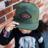 FALL-Olive Snapback, (Infant/Toddler, Child, Adult)